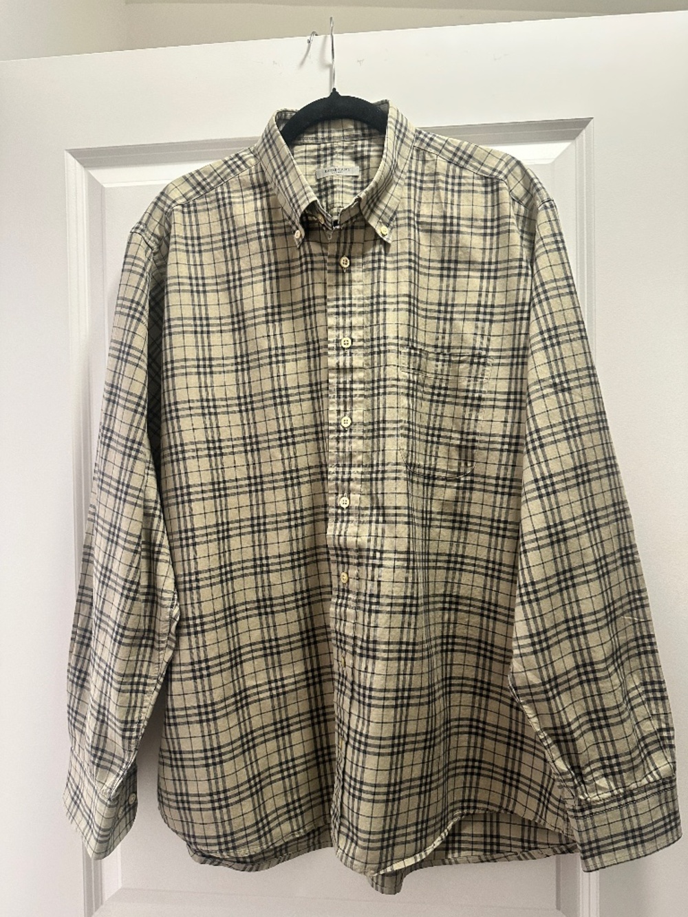Men Burberry Radmar Checked Button Down Shirt